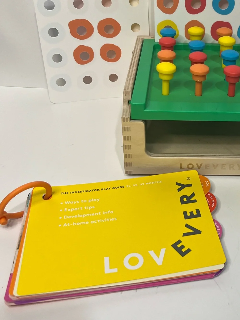 Lovevery Match & Tap Hammer Box with Cards Complete Set with Play Guide